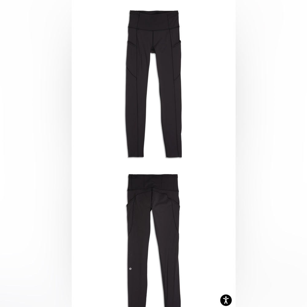 Lulu lemon black leggings like new!! size 4